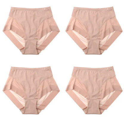 High Waist Ice Silk Seamless Shaping Briefs