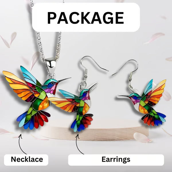 ✨💥Colorful Hummingbird Necklace-👩‍❤️‍👩ELEGANT HUMMINGBIRD NECKLACE🐦